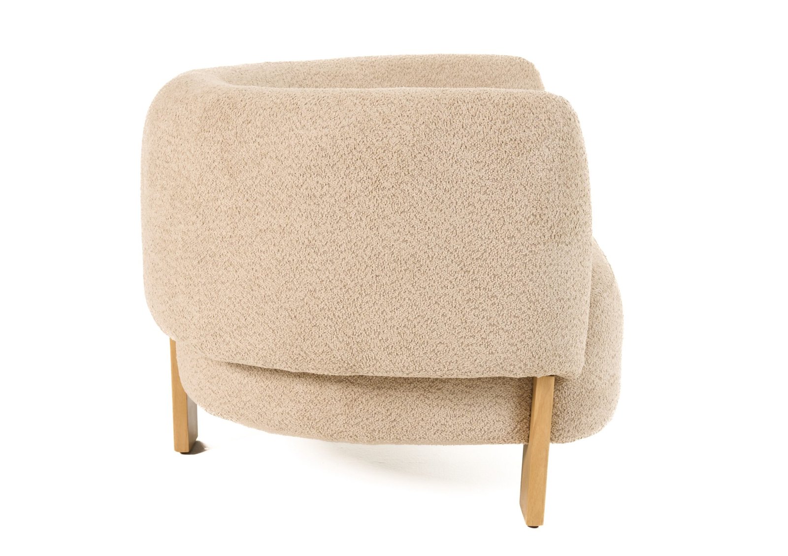 Divani Casa Optima - Mid-Century Modern Taupe Fabric Accent Chair - Image 3