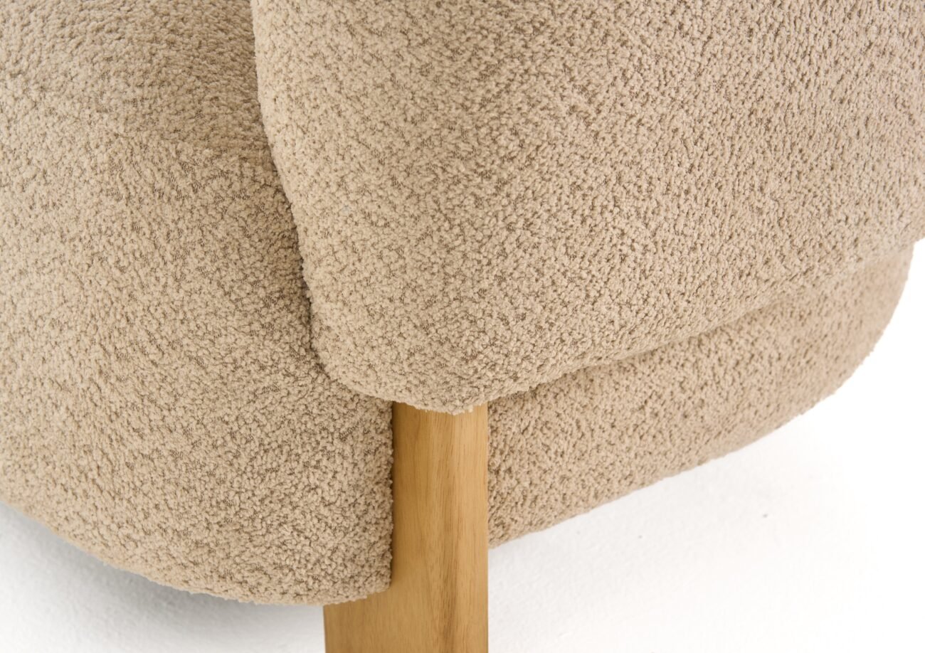 Divani Casa Optima - Mid-Century Modern Taupe Fabric Accent Chair - Image 5