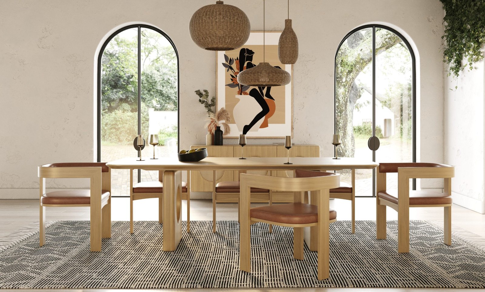 Nova Domus Oshana - Modern White Oak Dining Table - Image 2