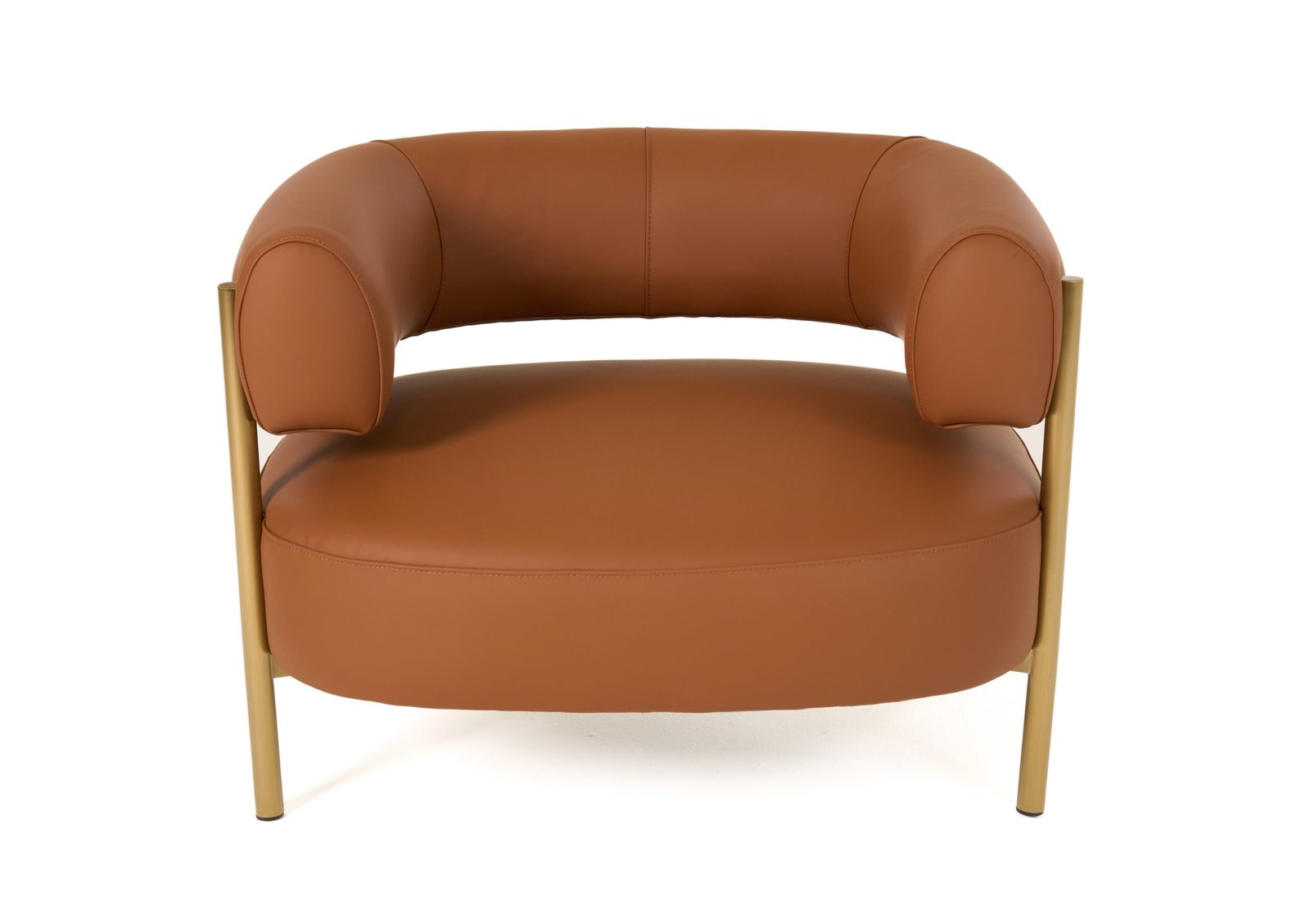 Modrest Ozona - Modern Rust Leather Accent Chair - Image 2