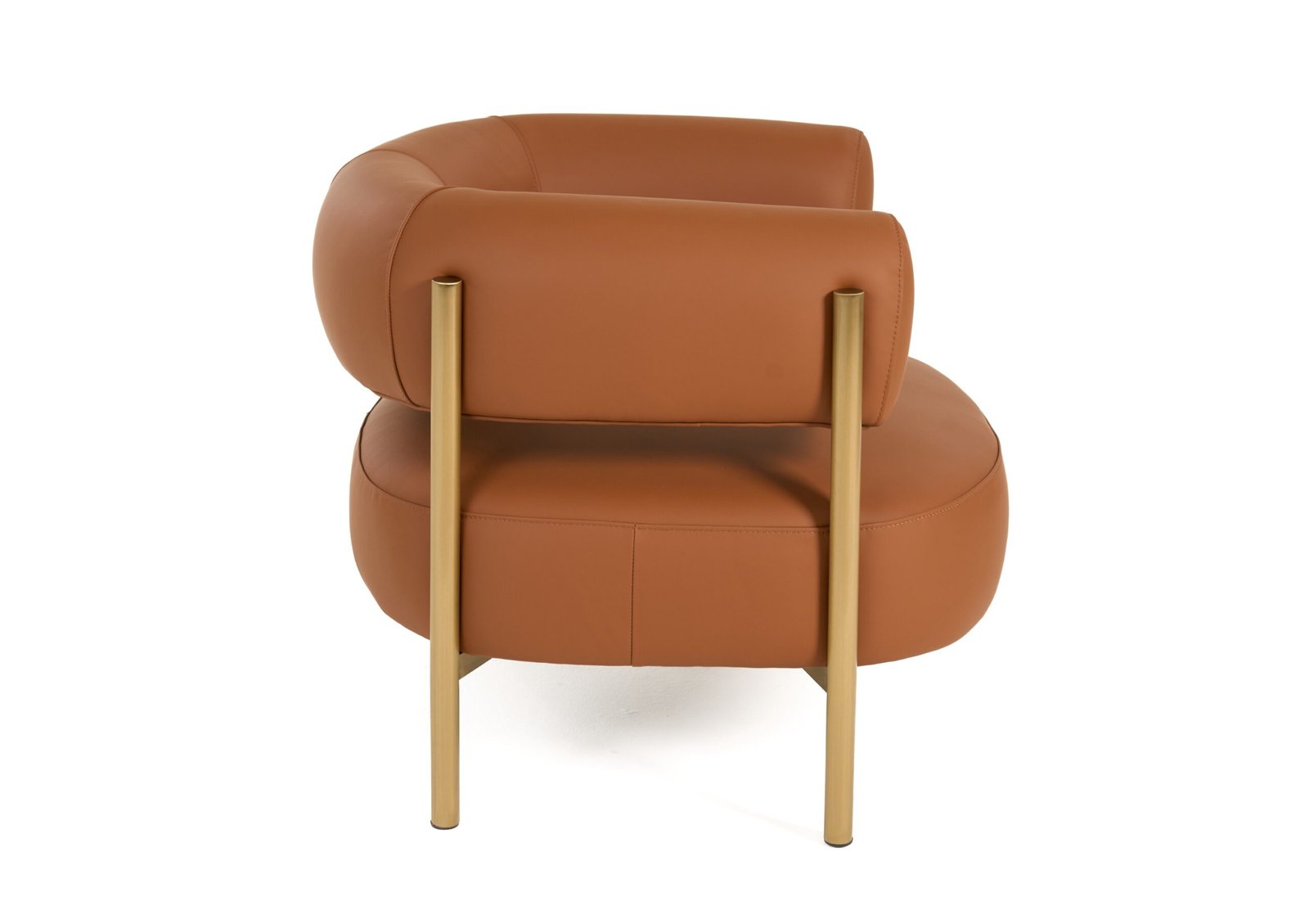 Modrest Ozona - Modern Rust Leather Accent Chair - Image 3