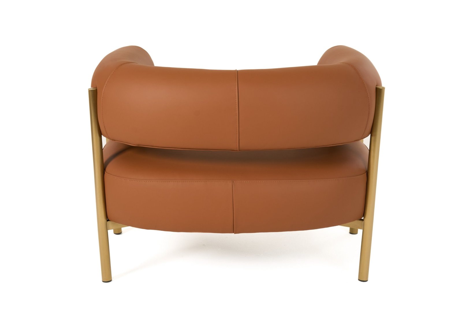 Modrest Ozona - Modern Rust Leather Accent Chair - Image 4