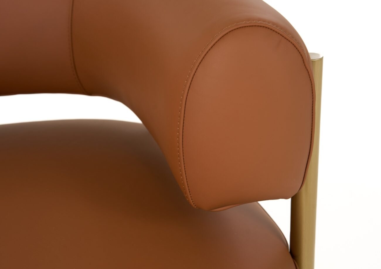 Modrest Ozona - Modern Rust Leather Accent Chair - Image 5