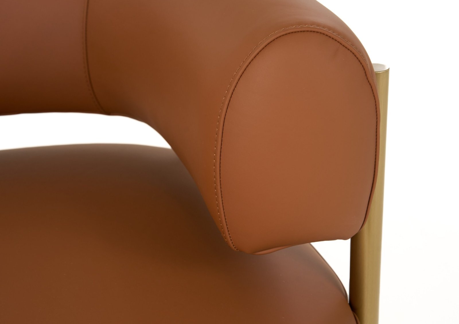 Modrest Ozona - Modern Rust Leather Accent Chair - Image 5