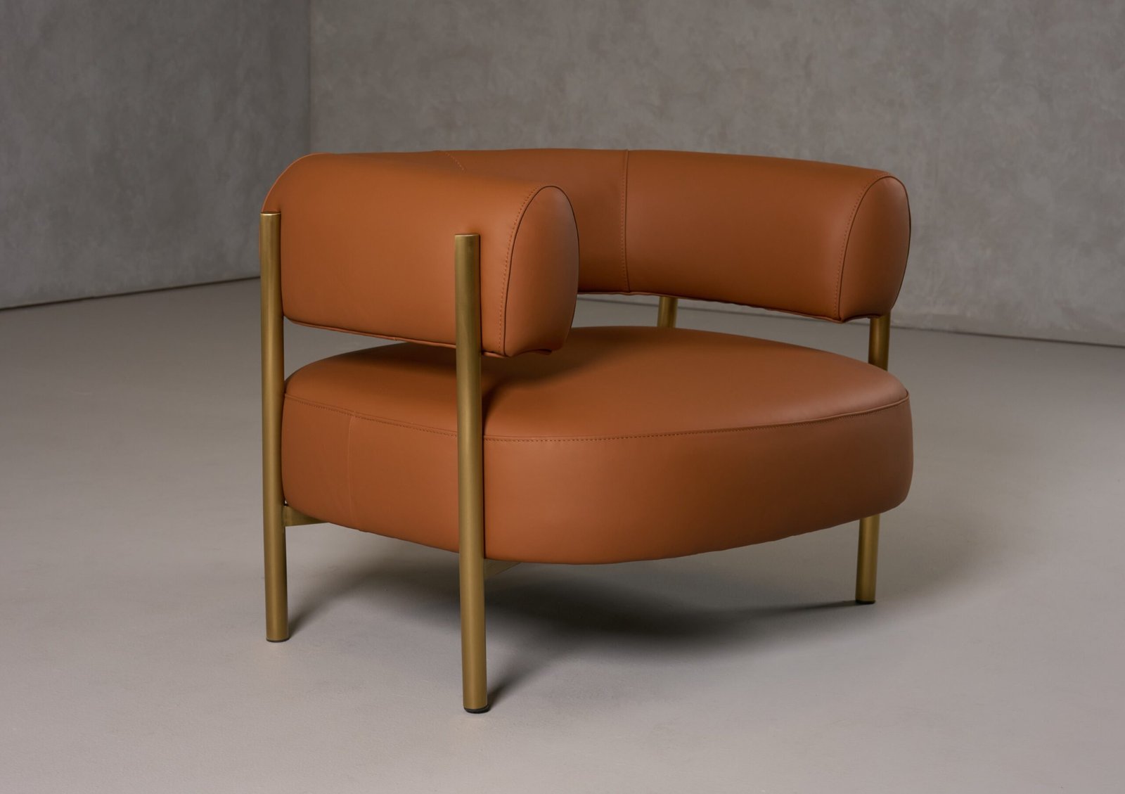 Modrest Ozona - Modern Rust Leather Accent Chair