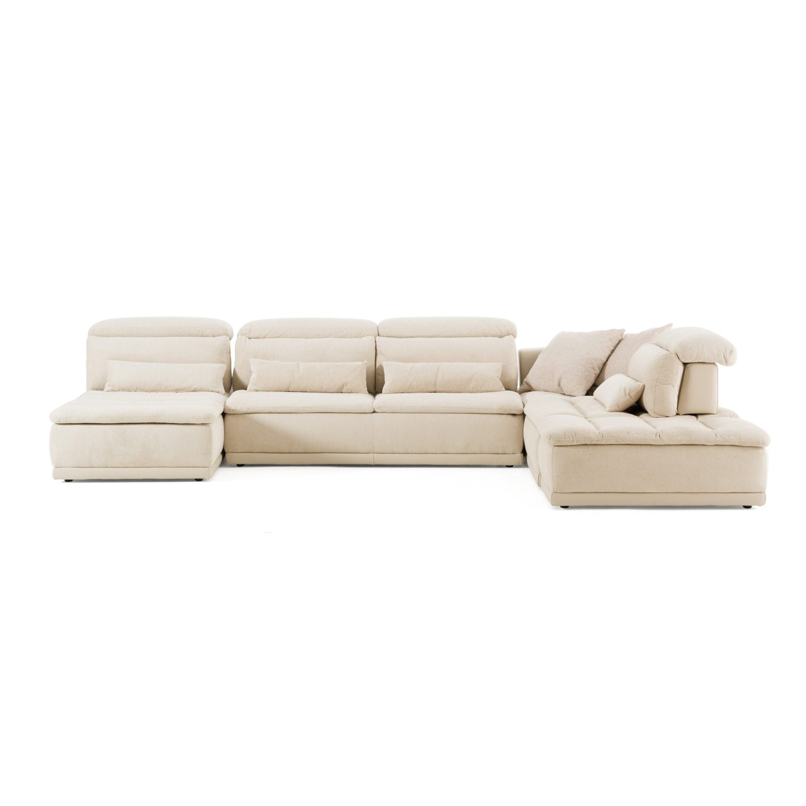 David Ferrari Panorama - Italian Modern Beige Fabric Modular Sectional Sofa