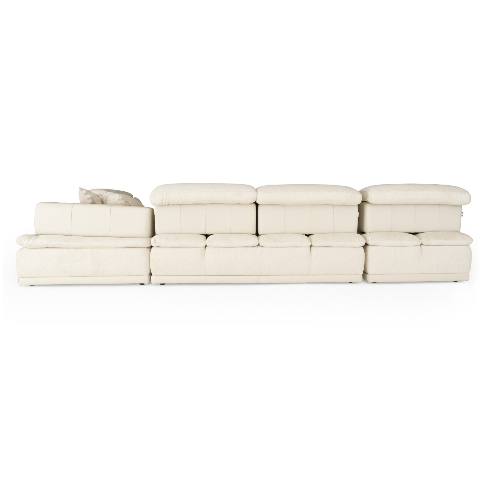 David Ferrari Panorama - Italian Modern Beige Fabric Modular Sectional Sofa - Image 3