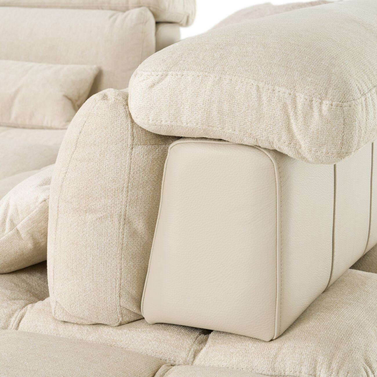 David Ferrari Panorama - Italian Modern Beige Fabric Modular Sectional Sofa - Image 5