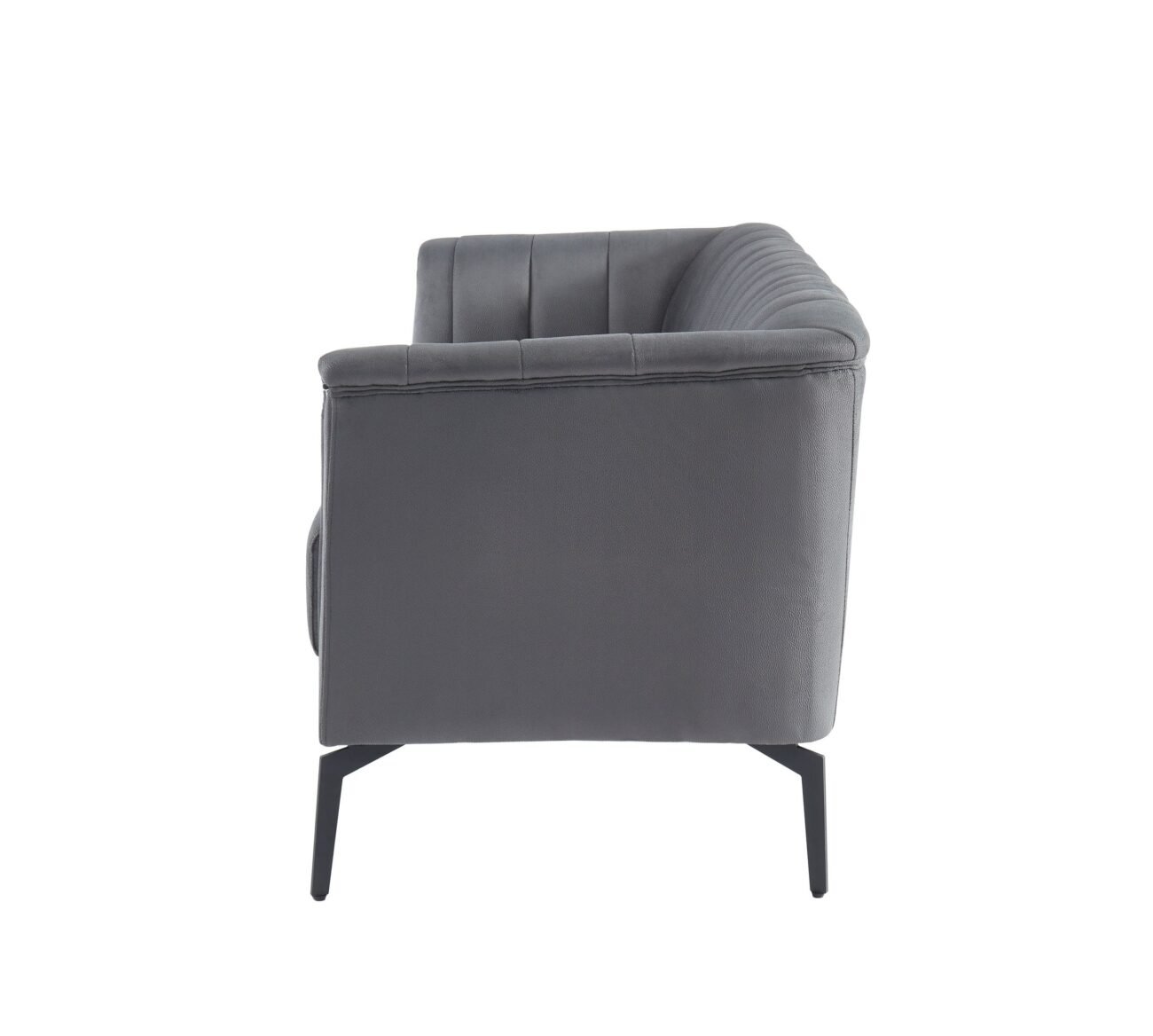 Divani Casa Patton - Modern Dark Grey Fabric Sofa - Image 2