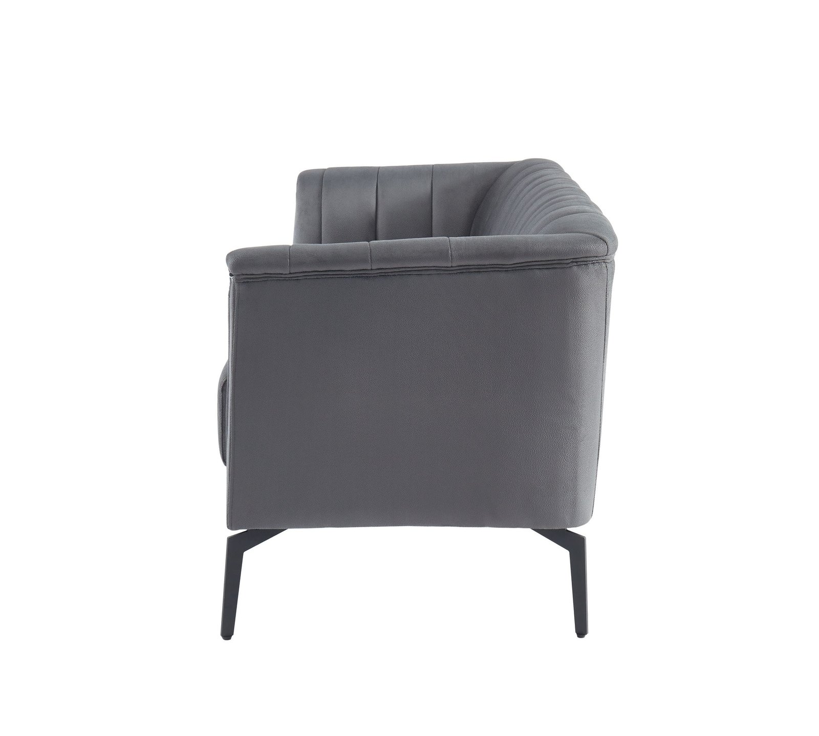 Divani Casa Patton - Modern Dark Grey Fabric Sofa - Image 2