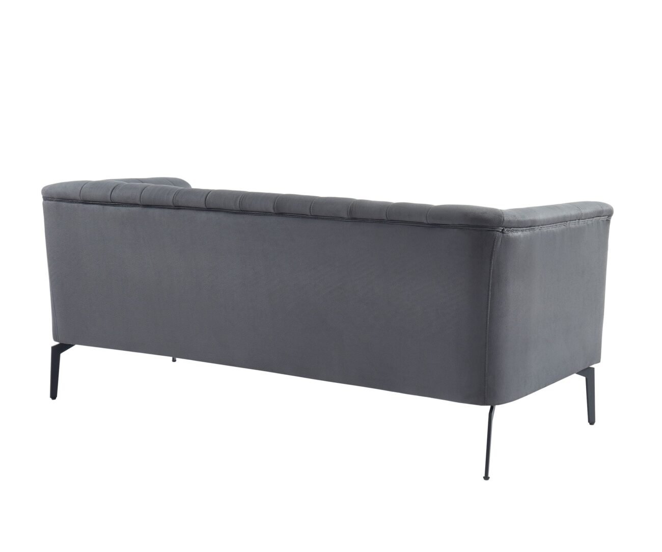 Divani Casa Patton - Modern Dark Grey Fabric Sofa - Image 3