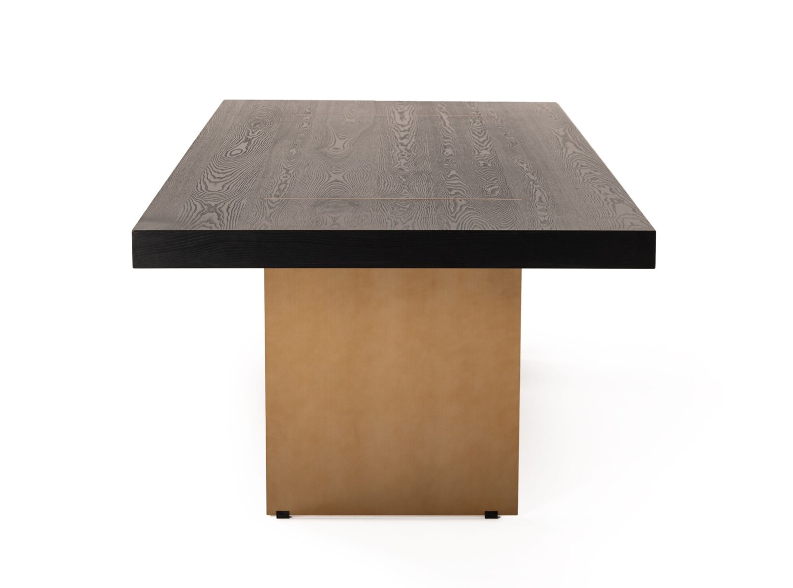Modrest Perret - Large Glam Black Ash + Brushed Brass Dining Table - Image 3