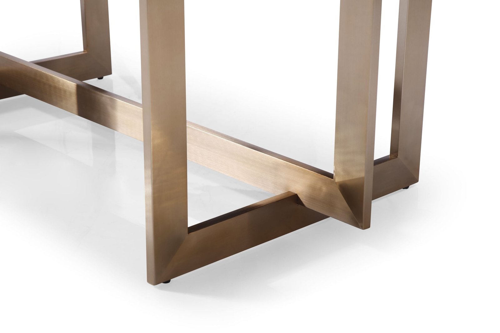 Modrest Pike - Modern Black Ash & Brass Dining Table - Image 3