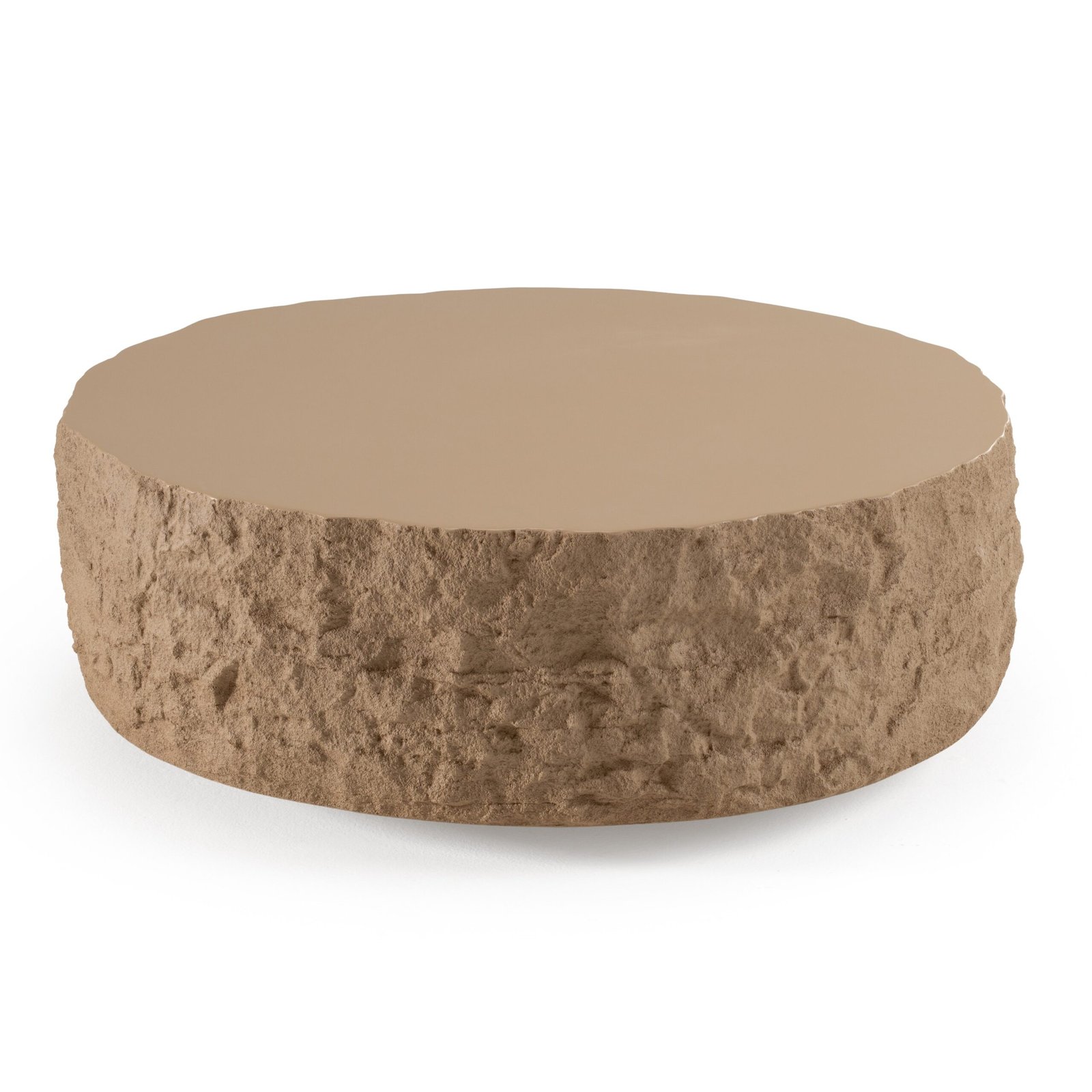 Modrest Quarry - Modern Beige Round Coffee Table - Image 4