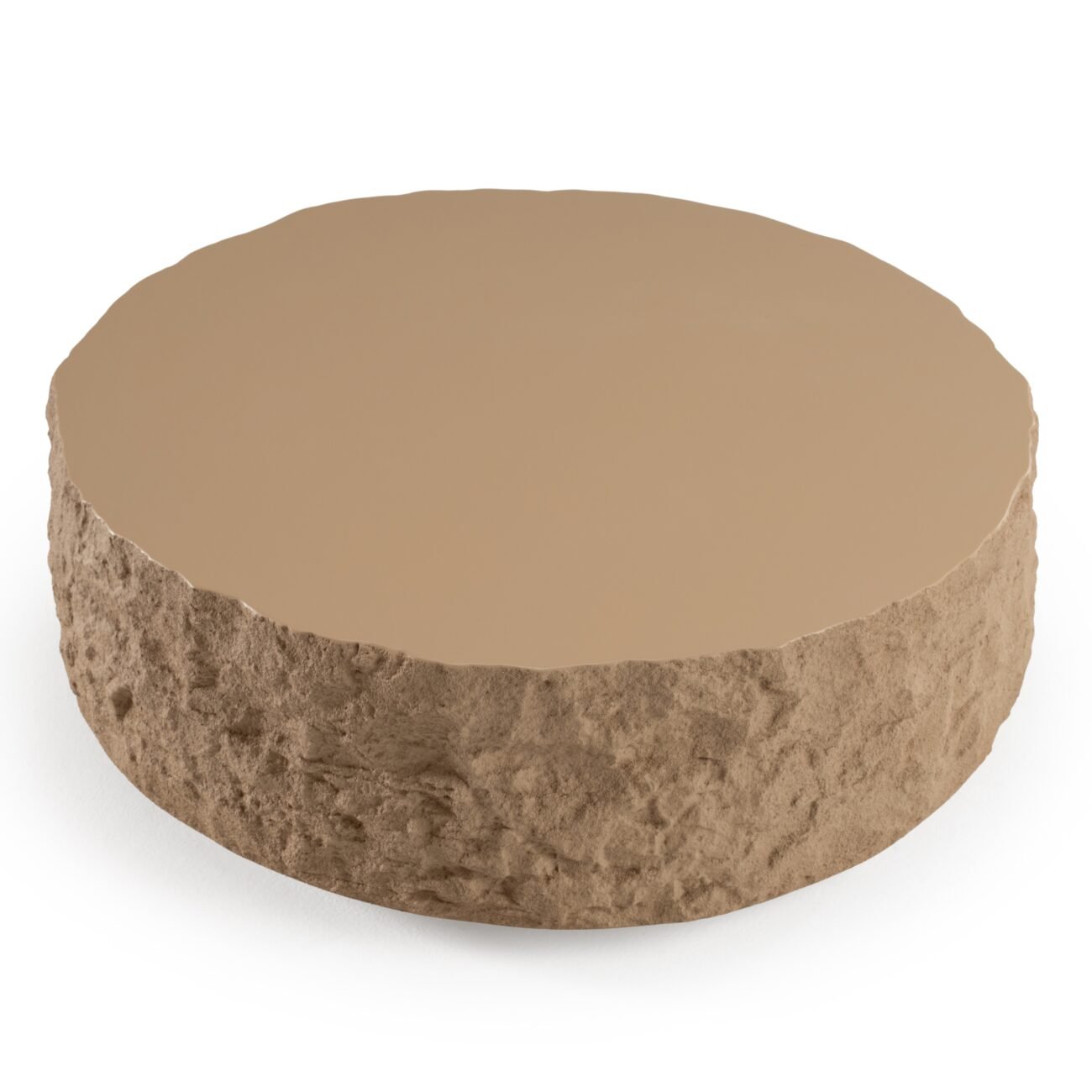 Modrest Quarry - Modern Beige Round Coffee Table - Image 5