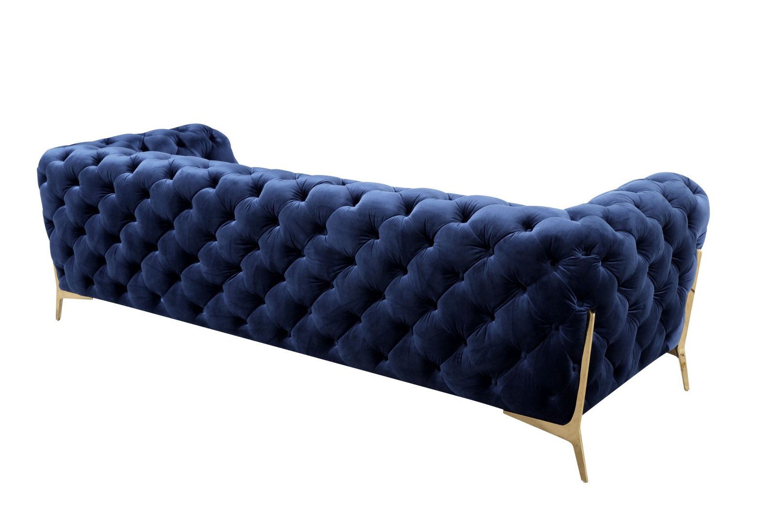 Divani Casa Quincey - Transitional Blue Velvet Sofa - Image 2