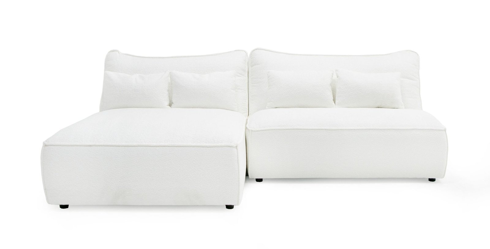 Divani Casa Racine - Modern White Fabric Modular Sectional Sofa - Image 2