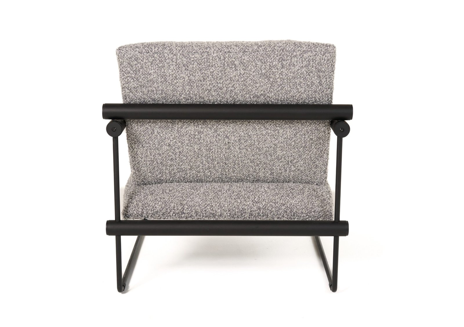 Modrest Ravina - Modern Grey Fabric + Black Accent Chair - Image 5