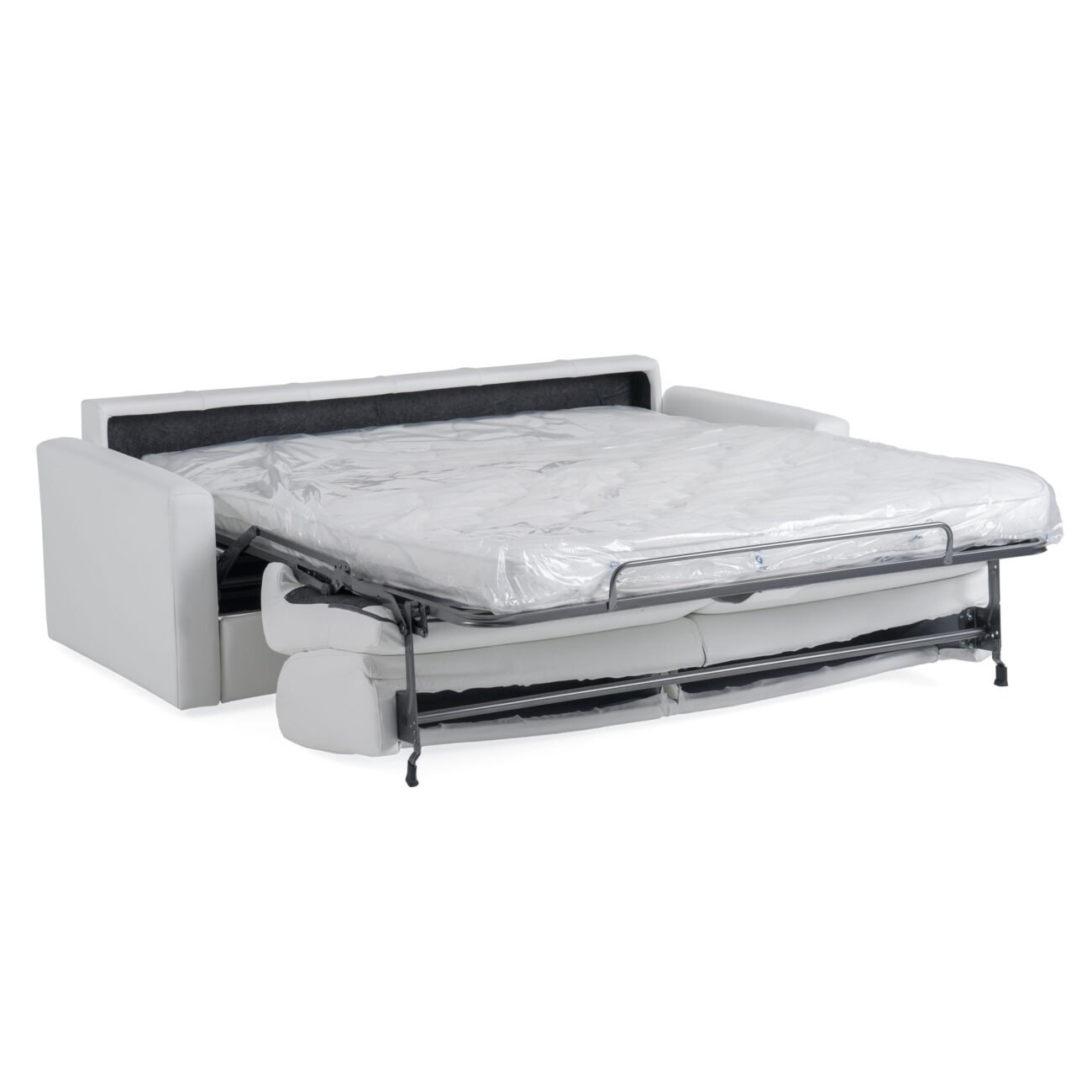 Lamod Italia Revers - Italian Modern White Leather Queen Sofabed - Image 3