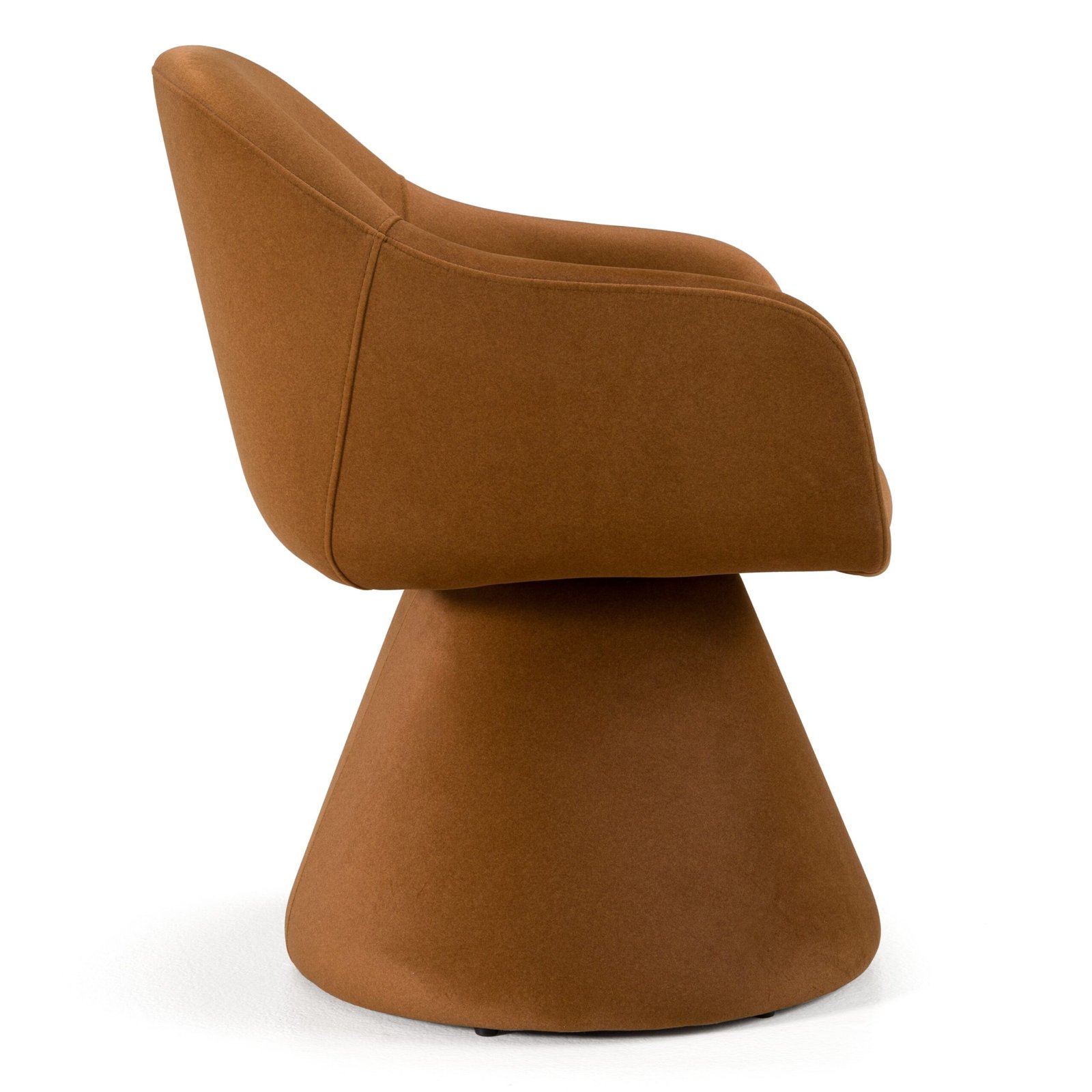 Modrest Risa Modern Rust Fabric Swivel Dining Chair - Image 2
