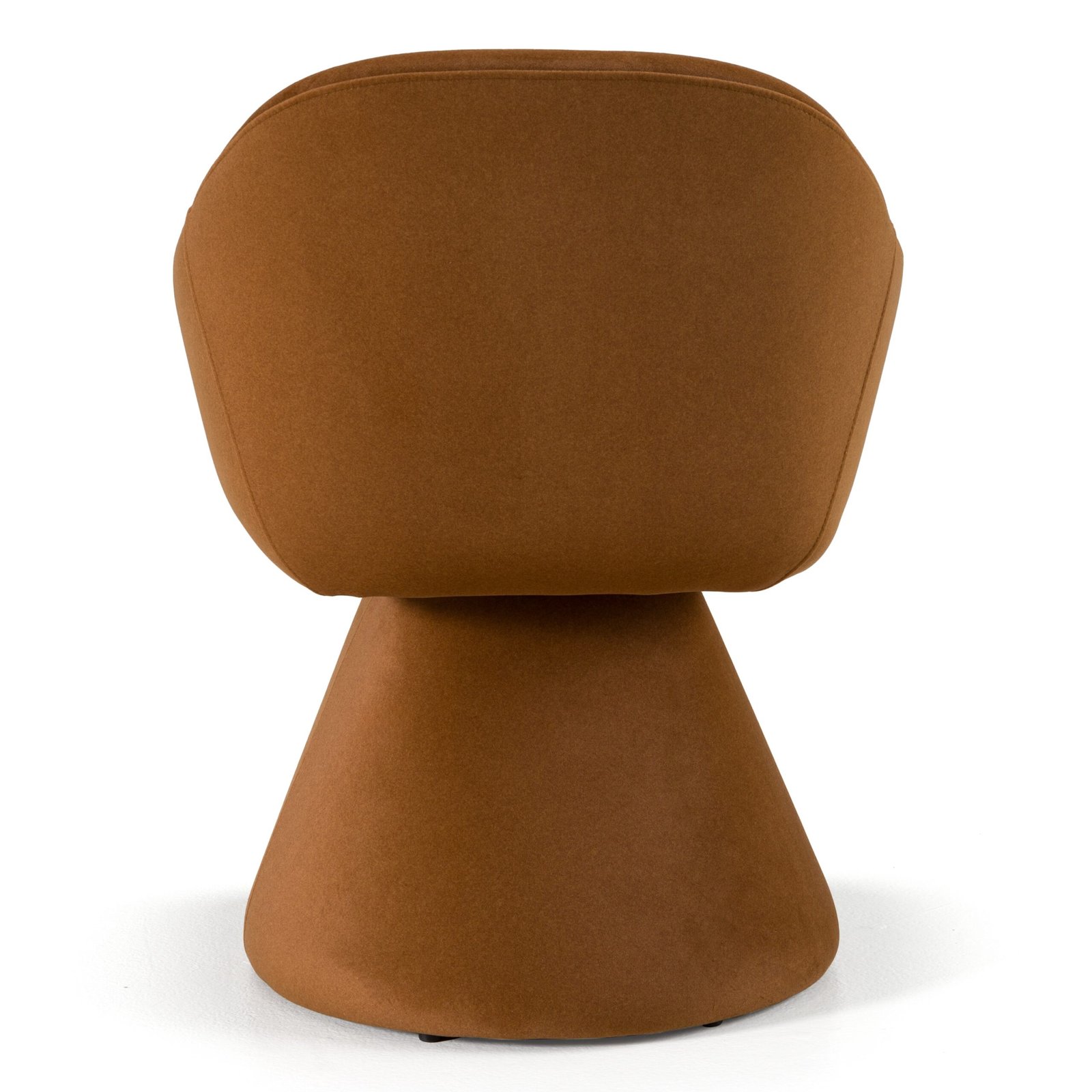 Modrest Risa Modern Rust Fabric Swivel Dining Chair - Image 3
