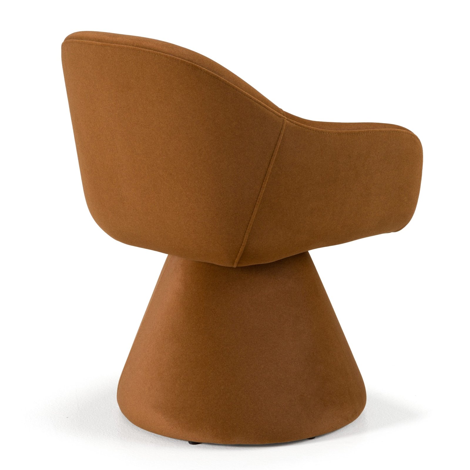 Modrest Risa Modern Rust Fabric Swivel Dining Chair - Image 4