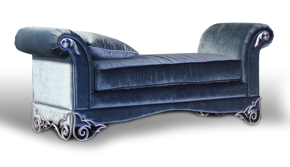 Rita Transitional Velour Fabric Bench