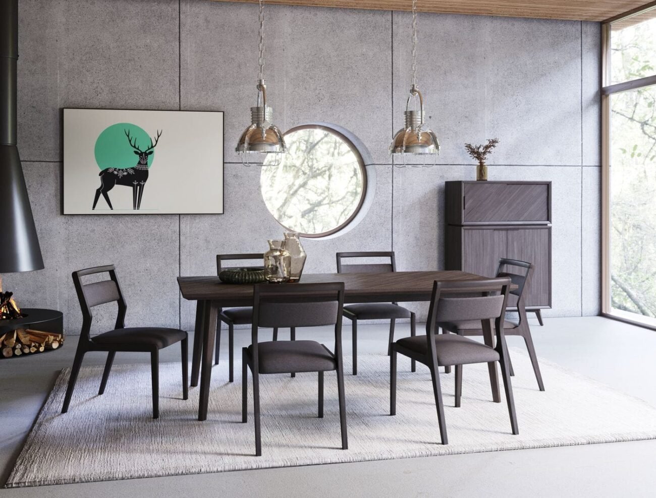 Modrest Roger - Mid Century Acacia Dining Table - Image 3