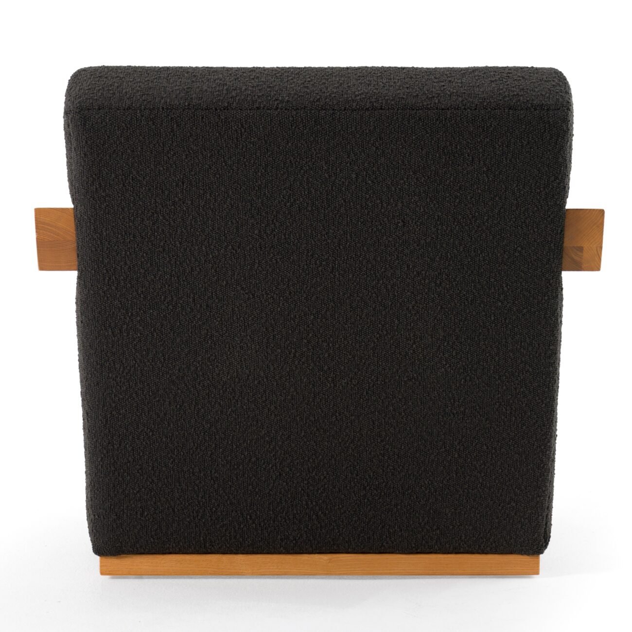 Modrest Rosen - Modern Black Fabric + Natural Oak Accent Chair - Image 3