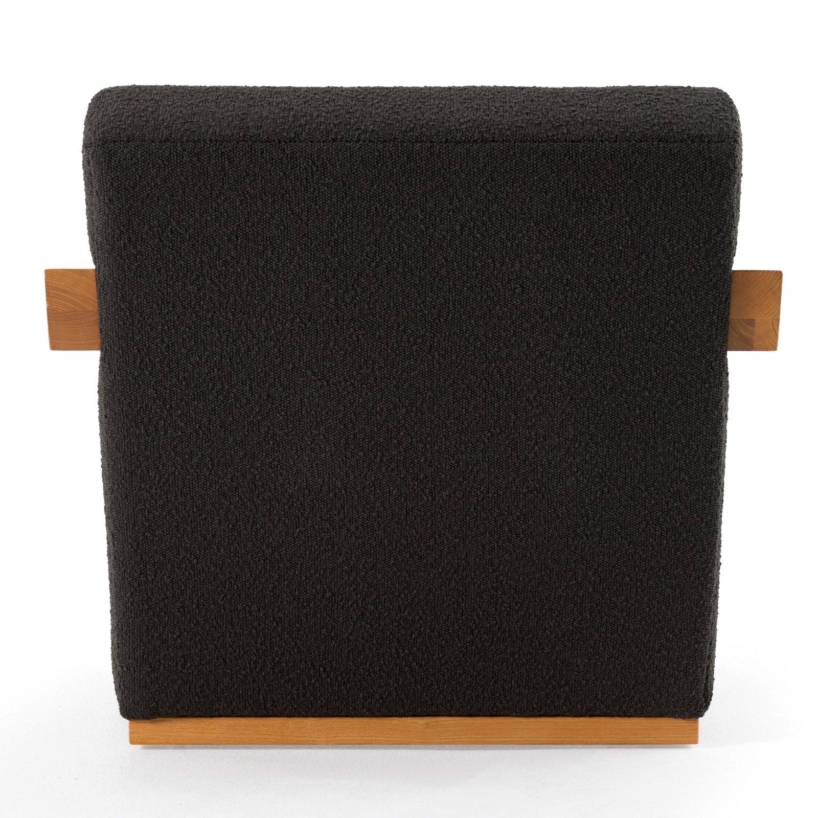 Modrest Rosen - Modern Black Fabric + Natural Oak Accent Chair - Image 3