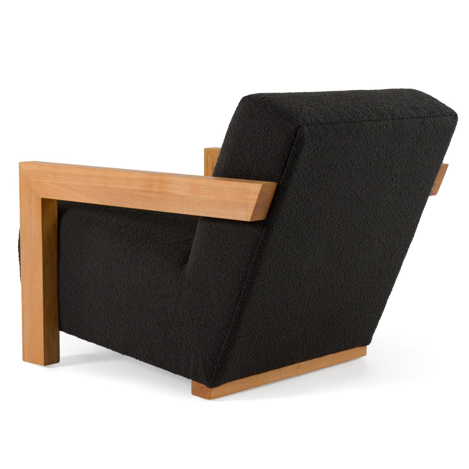 Modrest Rosen - Modern Black Fabric + Natural Oak Accent Chair - Image 4