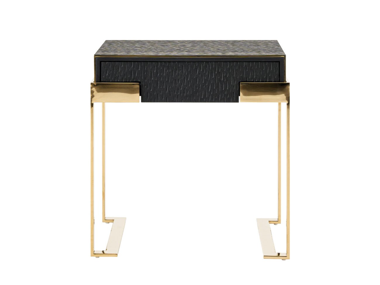 Modrest Rothsay - Modern Wenge + Gold Nightstand