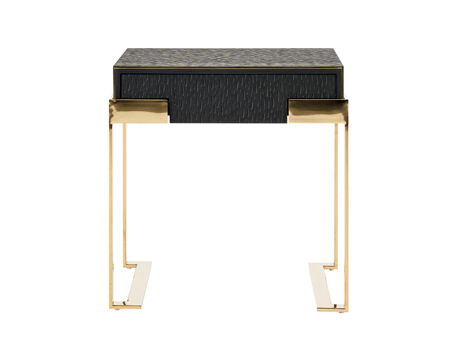 Modrest Rothsay - Modern Wenge + Gold Nightstand
