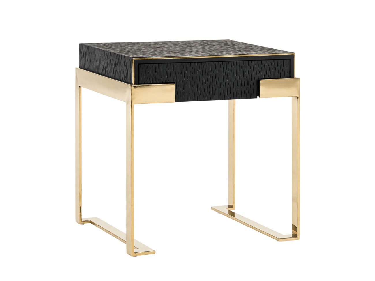 Modrest Rothsay - Modern Wenge + Gold Nightstand - Image 2