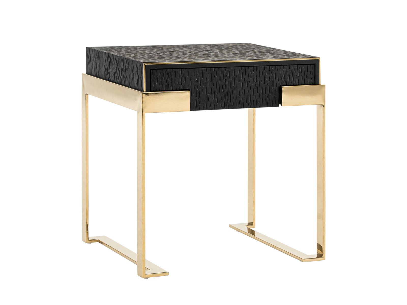 Modrest Rothsay - Modern Wenge + Gold Nightstand - Image 2