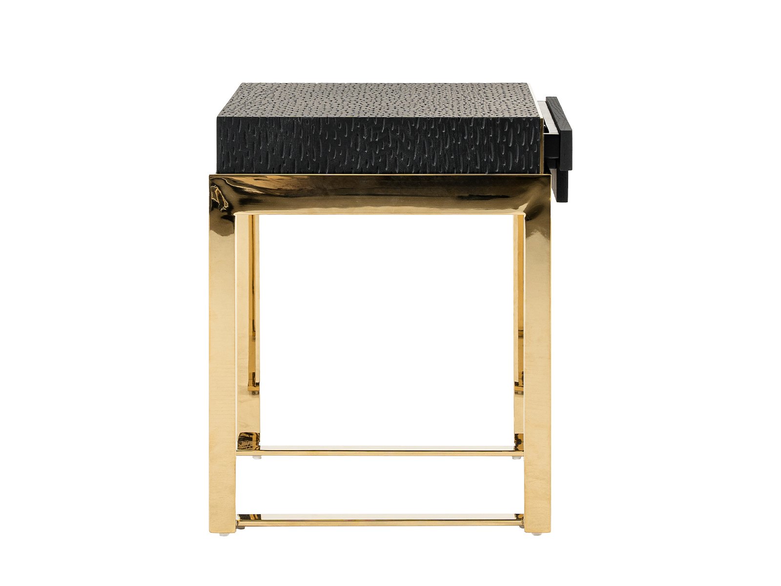 Modrest Rothsay - Modern Wenge + Gold Nightstand - Image 3