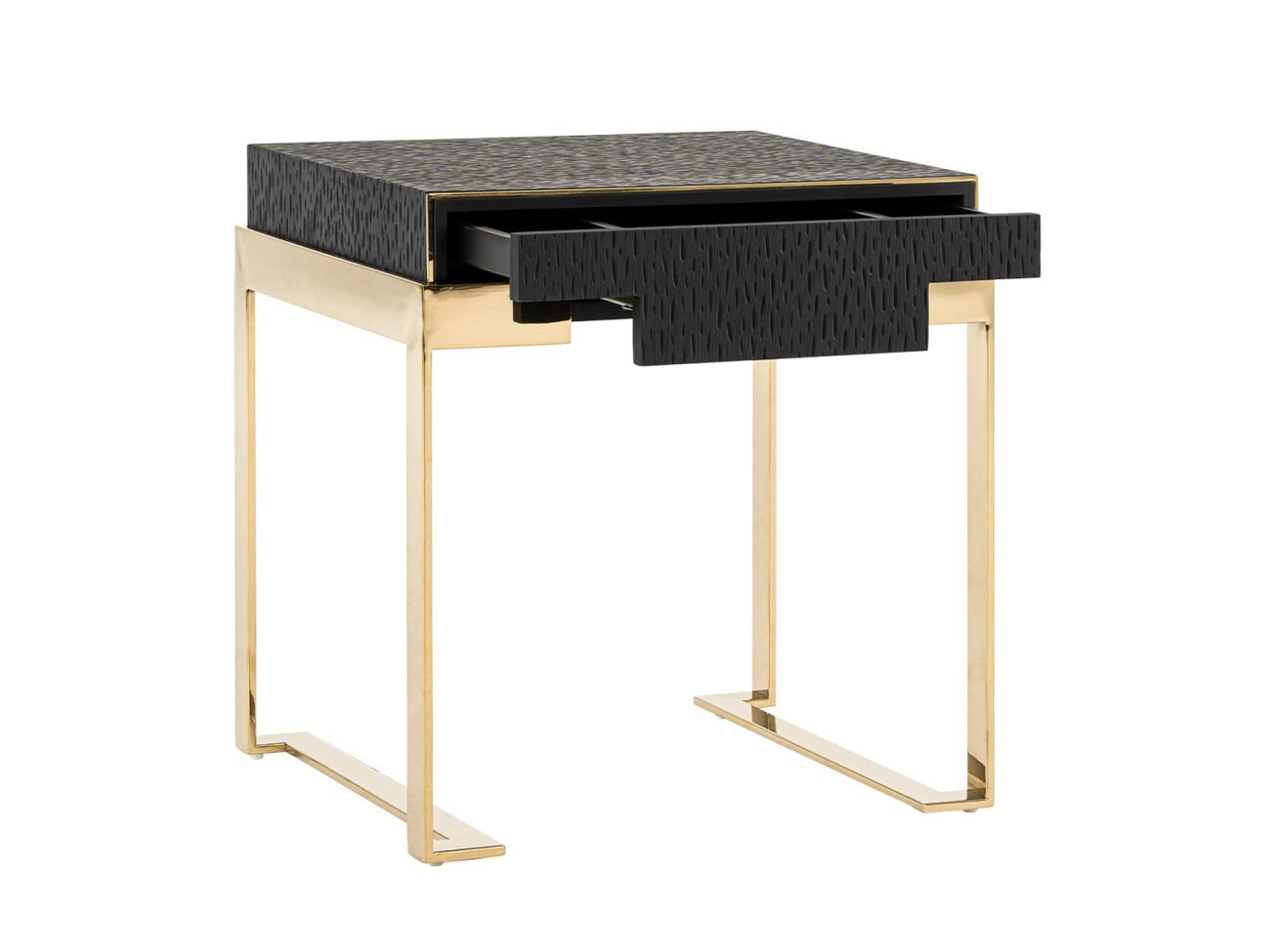Modrest Rothsay - Modern Wenge + Gold Nightstand - Image 5