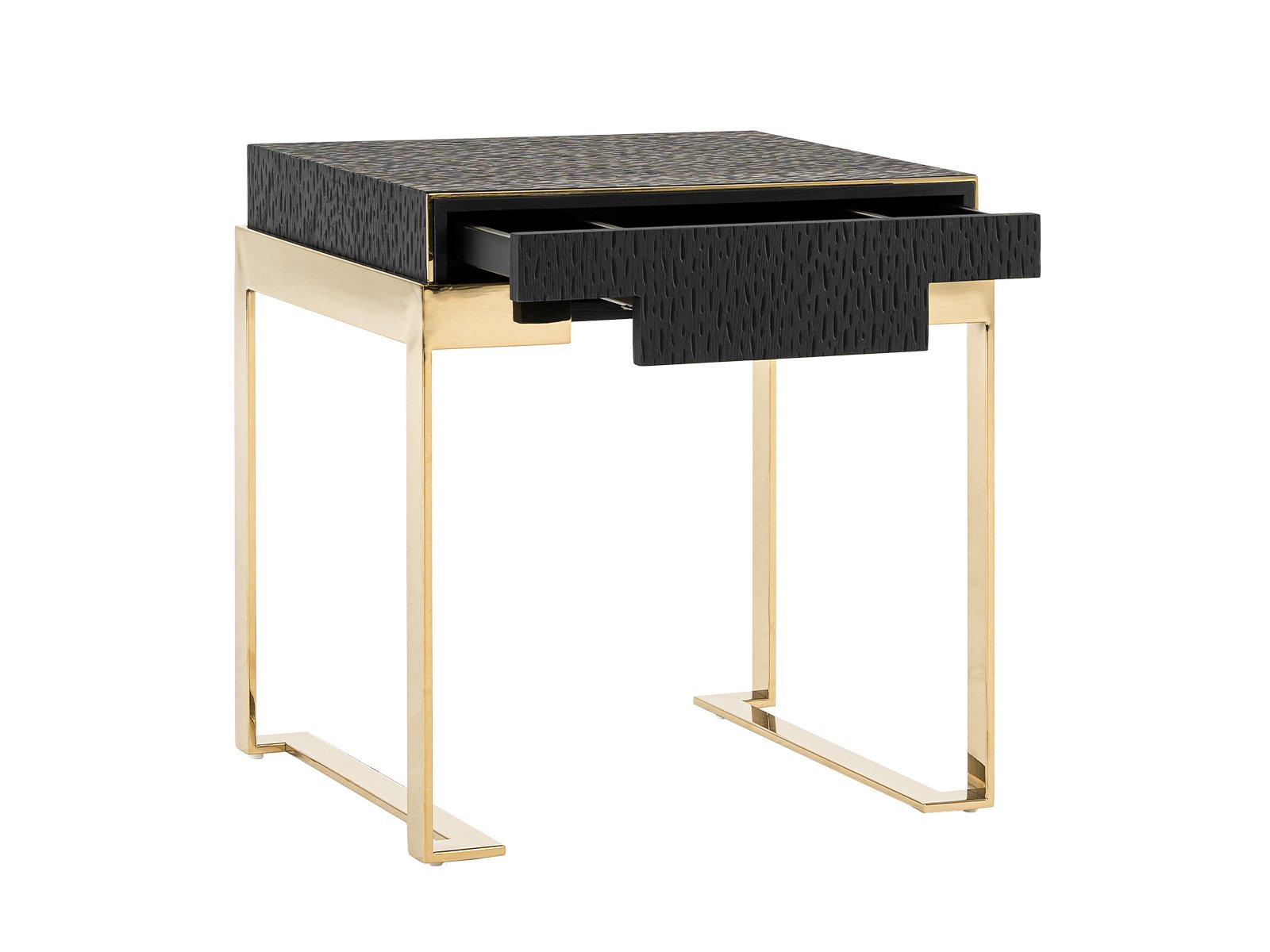 Modrest Rothsay - Modern Wenge + Gold Nightstand - Image 5