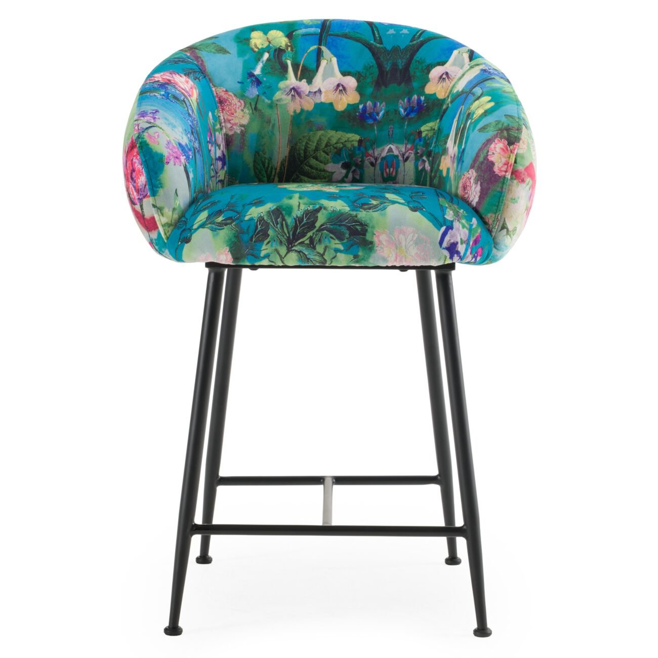 Modrest Roxann - Modern Counter Stool in Funky Velvet - Image 2
