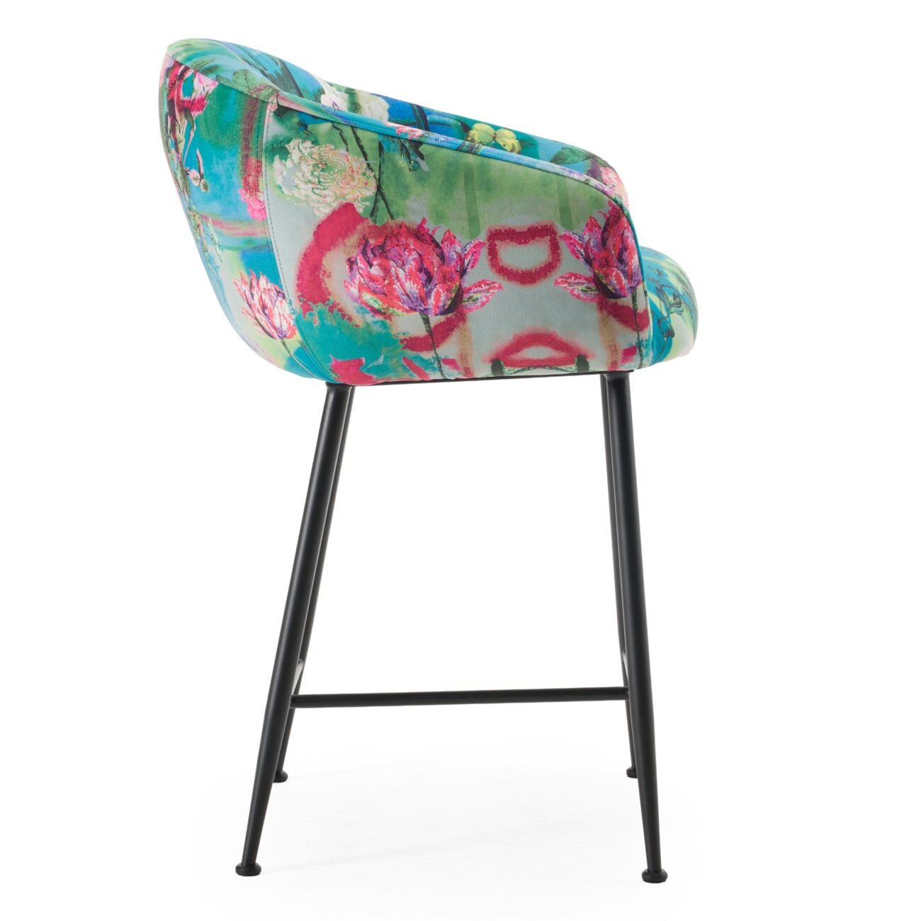 Modrest Roxann - Modern Counter Stool in Funky Velvet - Image 3