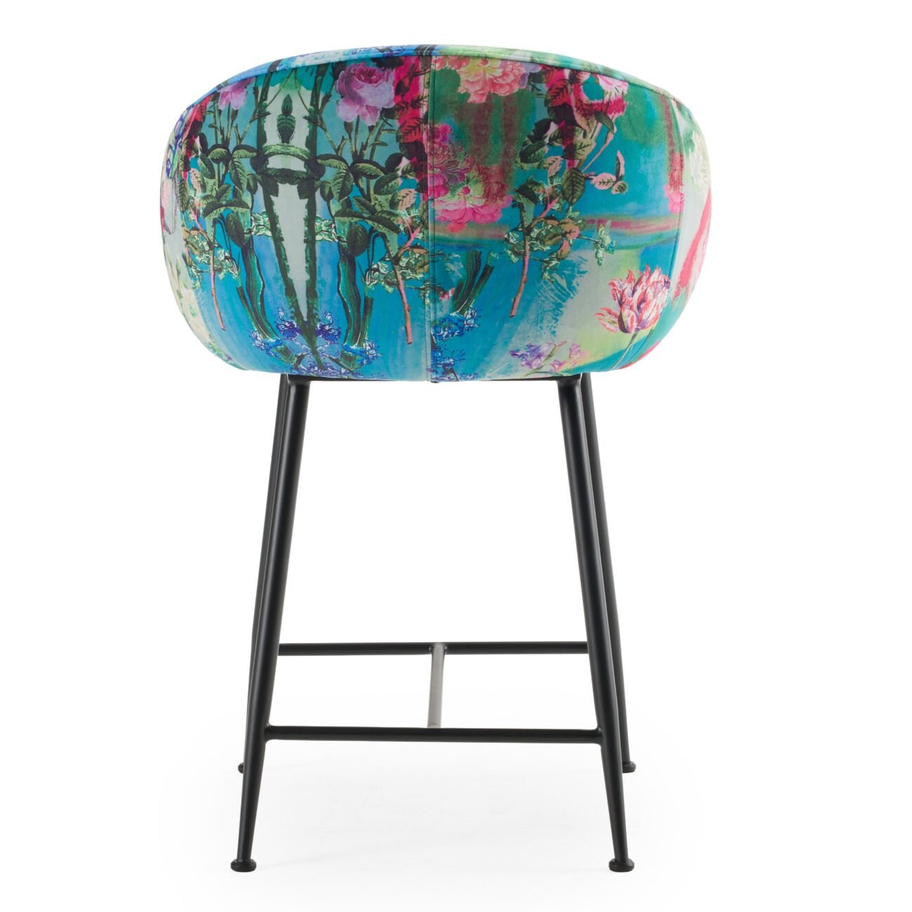 Modrest Roxann - Modern Counter Stool in Funky Velvet - Image 4