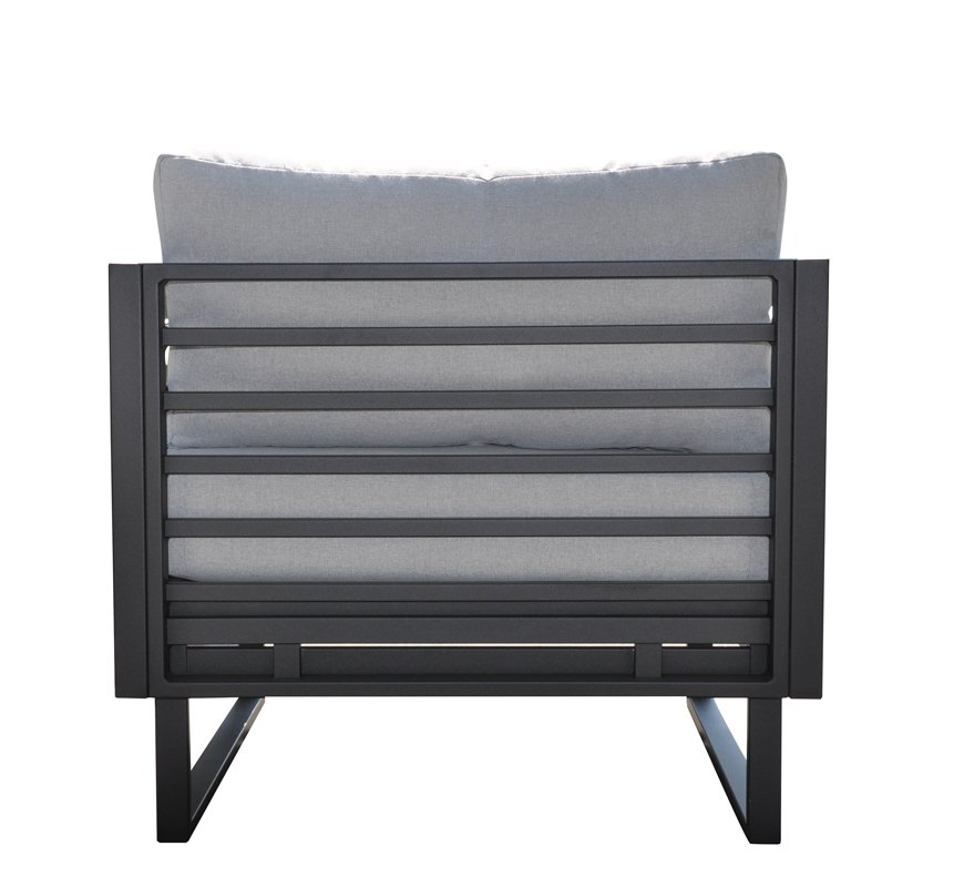 Renava Wharf Outdoor Grey & Black Sofa Set