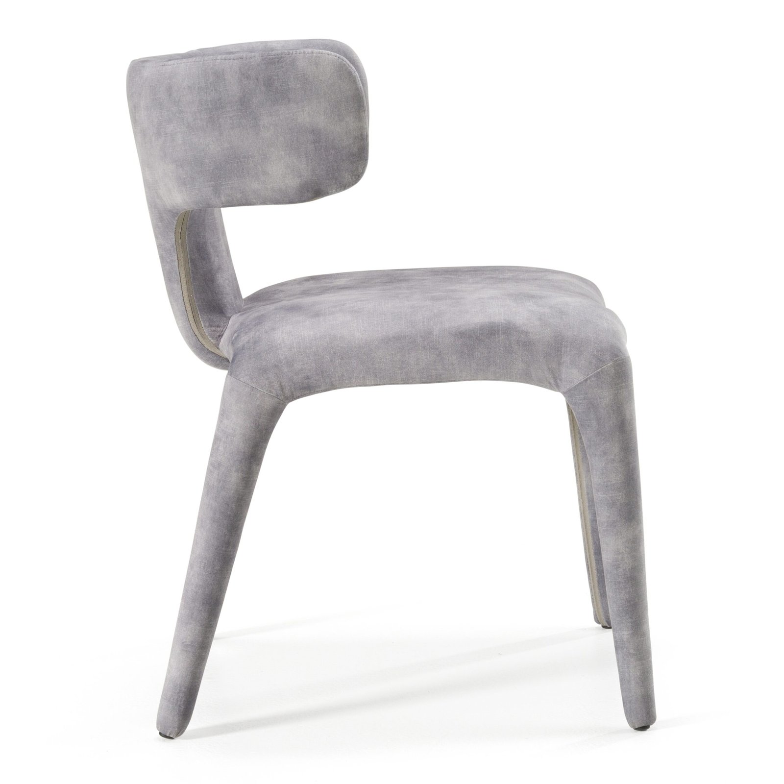 Modrest Saehee - Modern Grey-Blue Velvet Dining Chair - Image 2