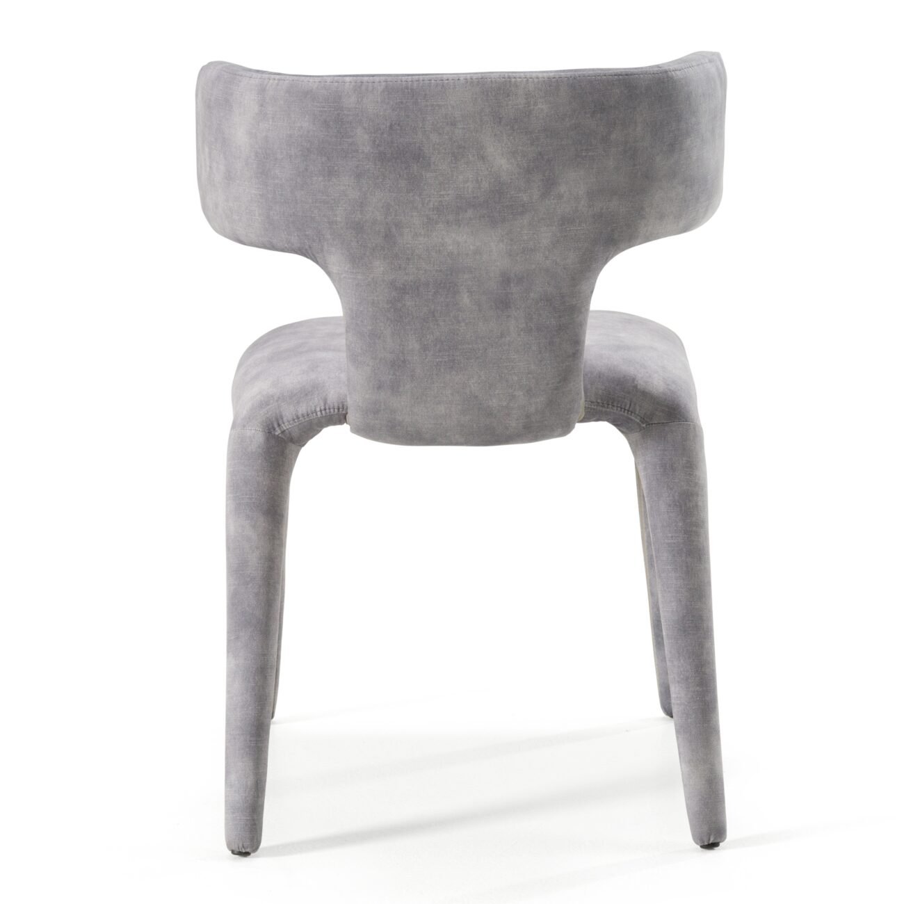 Modrest Saehee - Modern Grey-Blue Velvet Dining Chair - Image 3