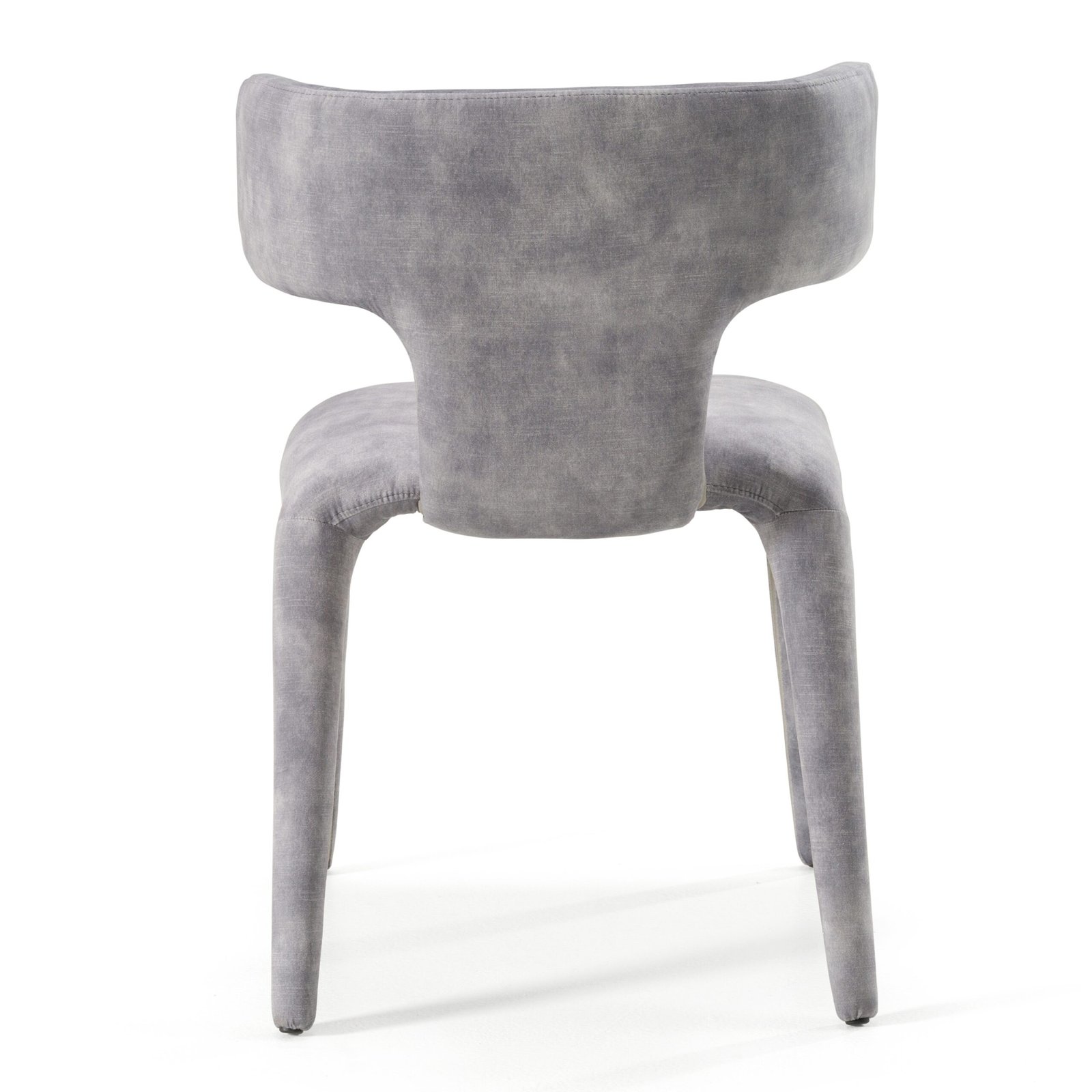 Modrest Saehee - Modern Grey-Blue Velvet Dining Chair - Image 3