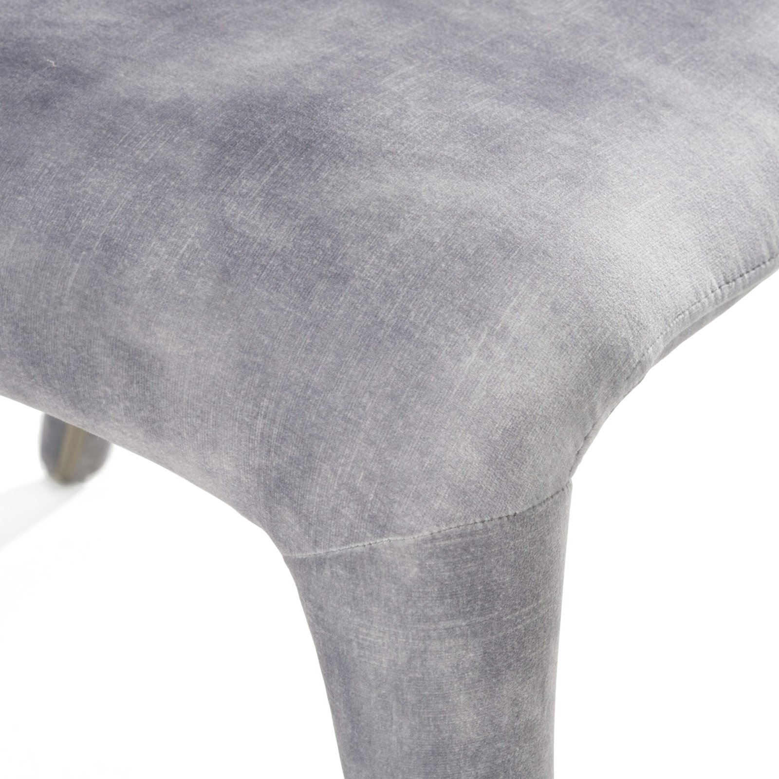 Modrest Saehee - Modern Grey-Blue Velvet Dining Chair - Image 5