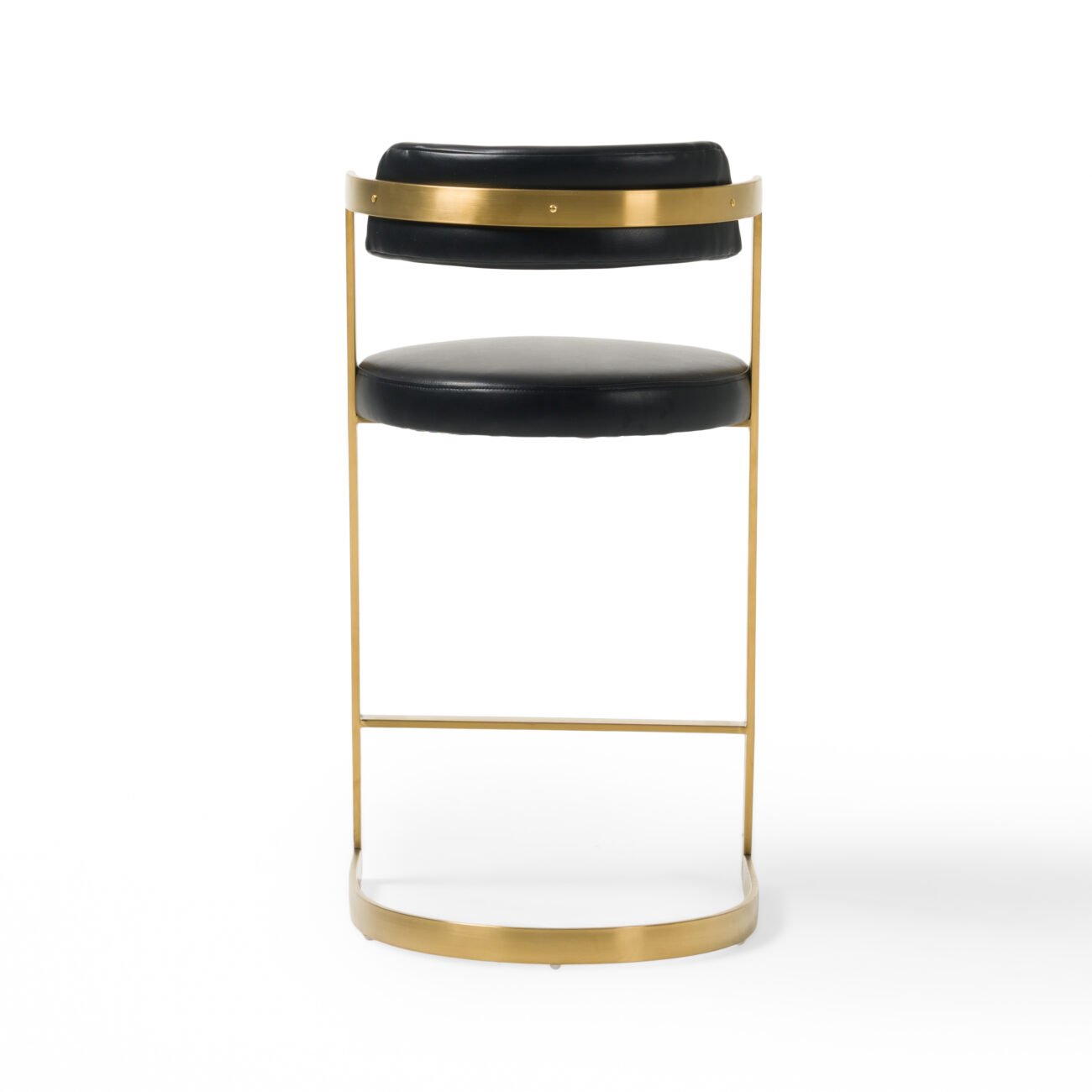 Modrest Shandra - Black Pleather + Gold Counter Stool - Image 3
