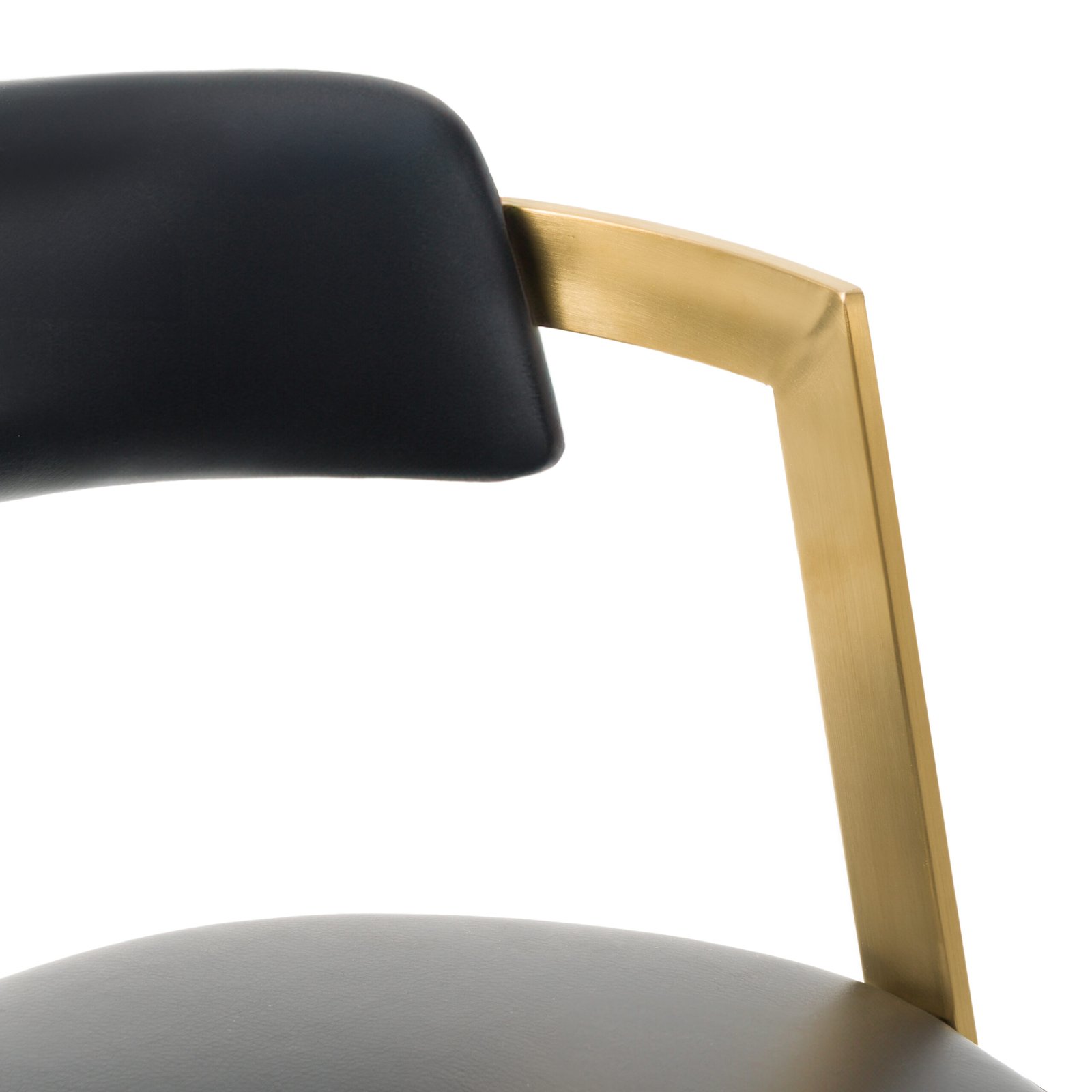 Modrest Shandra - Black Pleather + Gold Counter Stool - Image 5