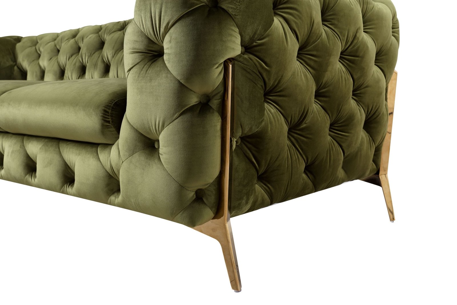 Divani Casa Sheila - Transitional Green Fabric Sofa - Image 4