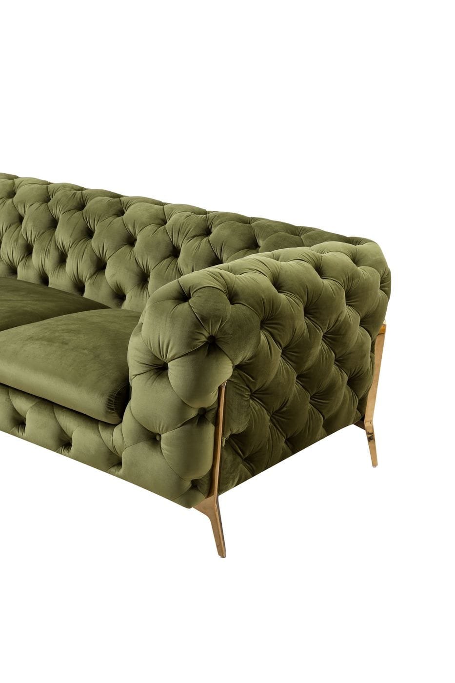 Divani Casa Sheila - Transitional Green Fabric Loveseat - Image 2
